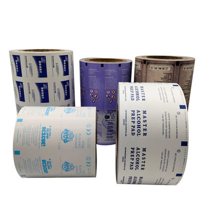 Papel de papel de aluminio médico para toallitas antisépticas de alcohol en 1 a 9 opciones de color