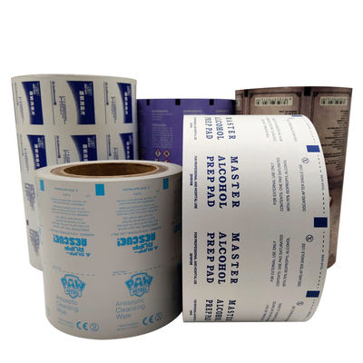 Papel de papel de aluminio médico para toallitas antisépticas de alcohol en 1 a 9 opciones de color