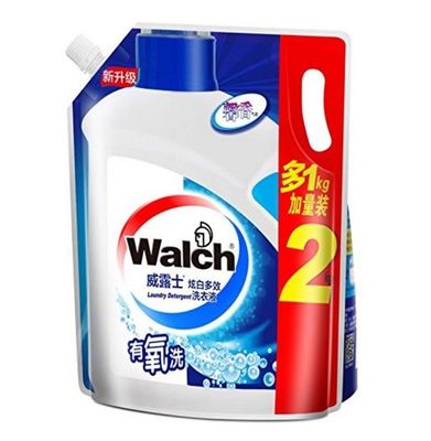 Impresión de grabado sello lateral trasero bolsa de polvo de lavado en material plástico para envases