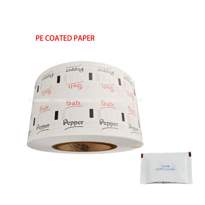 Papel recubierto en PE para embalaje de palos de azúcar 100% de pasta de madera virgen