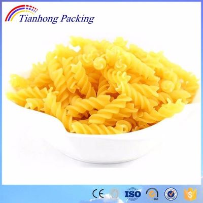 Impresión personalizada de harina de plástico transparente macarrones pasta bolsas de embalaje de espagueti