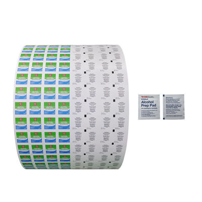 Tamaño 5x5cm Pads de preparación de alcohol de un solo lado Material de embalaje para impresión flexográfica