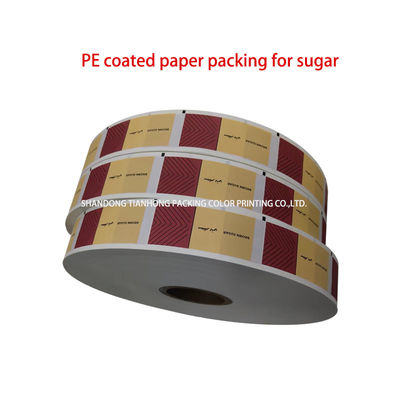 Papel especial para el embalaje de pimienta de diseño personalizado 58g papel recubierto de PE en forma de rollo