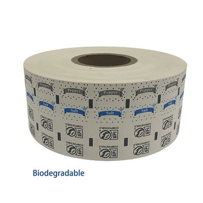 Rollo de película de embalaje de sal suave con impresión flexocrónica de tipo PE con papel revestido y papel suave