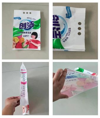 Bolsa de embalaje de polvo de detergente de PET/PE personalizada con diseño de impresión de grabado