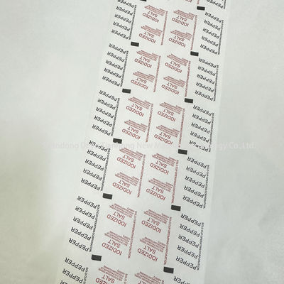 58g Tamaño de logotipo personalizado Rollo de película de embalaje con material laminado y papel especial