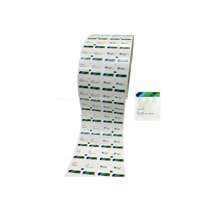 Papel de envoltura blanco revestido de PE suave y duradero para el azúcar, sal, pimienta y café