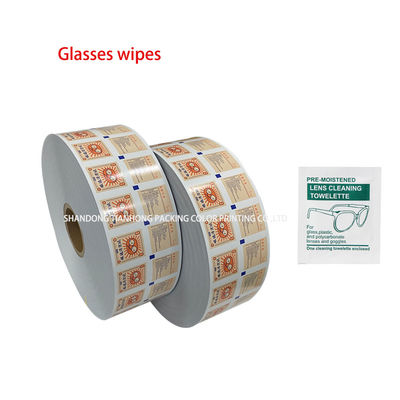 Embalaje de pastillas de alcohol 75% de papel laminado de papel de aluminio con impresión flexo