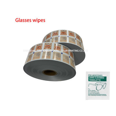 Embalaje de pastillas de alcohol 75% de papel laminado de papel de aluminio con impresión flexo
