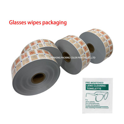 Embalaje de pastillas de alcohol 75% de papel laminado de papel de aluminio con impresión flexo