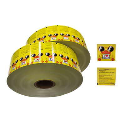 Rollo de papel laminado de aluminio flexible para almohadillas de preparación de alcohol/bolsas de toallitas de limpieza