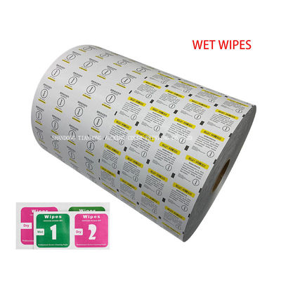 0-9 Impresión de color de papel compuesto de película de aluminio para limpieza de uñas Muestra de embalaje