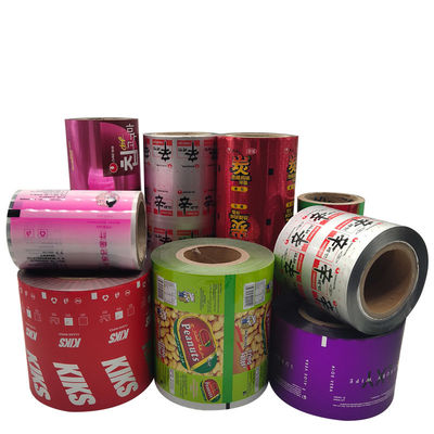 Embalaje de alimentos Película laminada de plástico con papel de aluminio