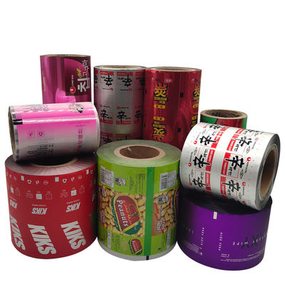 Embalaje de alimentos Película laminada de plástico con papel de aluminio