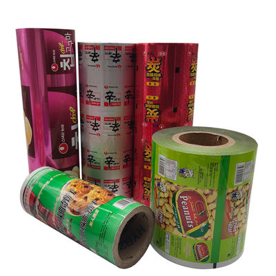 Embalaje de alimentos Película laminada de plástico con papel de aluminio