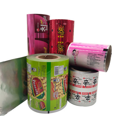 Embalaje de alimentos Película laminada de plástico con papel de aluminio