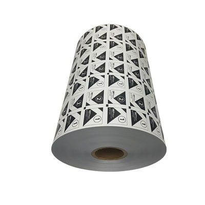 Rollo de película de embalaje de papel de aluminio de 40 micrones para toallitas Bzk en papel PE LWC/estructura PE