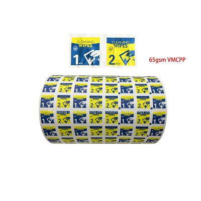 65 gms VMCPP / papel de papel de aluminio para limpieza toallitas 30-1100mm ancho 0-9 color de impresión