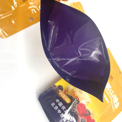 Bolsa de pie con cremallera impresa a medida para bocadillos ecológicos a prueba de aire y agua