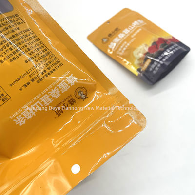 Bolsa de pie con cremallera impresa a medida para bocadillos ecológicos a prueba de aire y agua