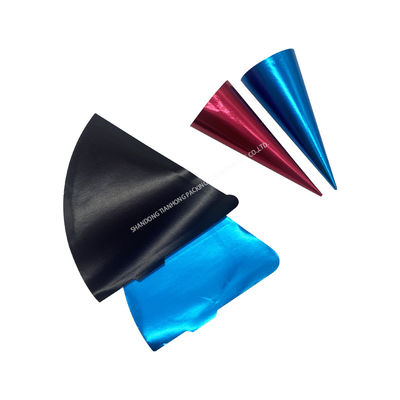 Papel de manga de helado de cono impermeable y impermeable a la grasa con papel de aluminio fácil de limpiar