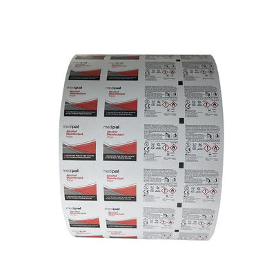 Pulpa de madera 75% Pad de alcohol Papel de aluminio PE Rollo de película para embalaje 30-1100mm ancho