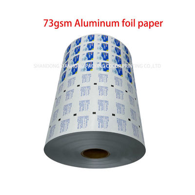 Rollo de película de embalaje de papel de aluminio de 40 micrones para la impresión flexográfica de toallitas Bzk