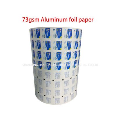 Rollo de película de embalaje de papel de aluminio de 40 micrones para la impresión flexográfica de toallitas Bzk